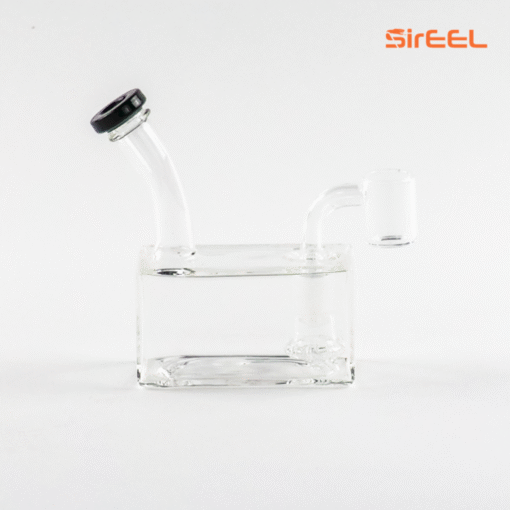5″ SirEEL Cube Dab Rig with Showerhead Perc & Quartz Banger