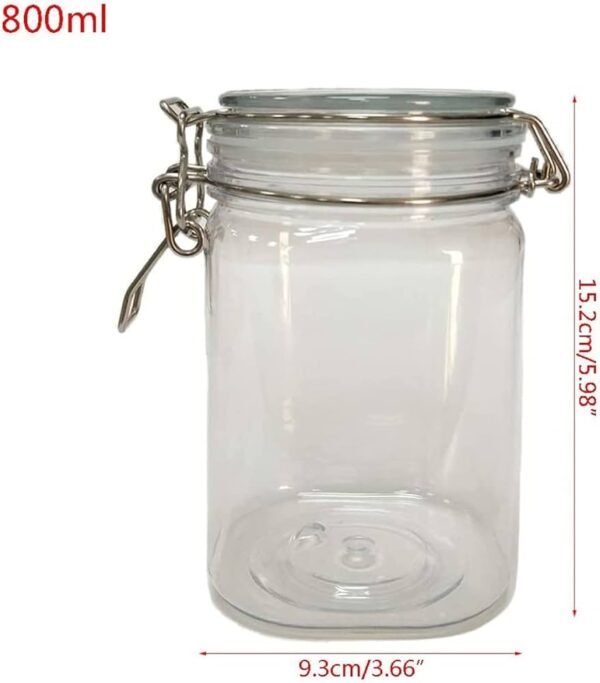 Airtight Storage Jar 800ml – Large Glass & Bamboo Storage Container