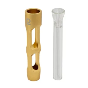 Aluminum Chillum Gold – Compact One-Hitter Pipe