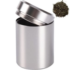 Aluminum Storage Jar Silver – Durable Airtight Stash Jar