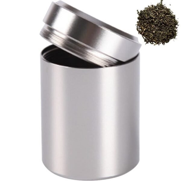 Aluminum Storage Jar Silver – Durable Airtight Stash Jar