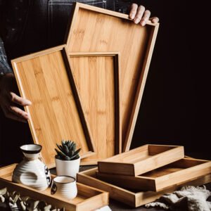 Bamboo Wood Small Tray – Natural Rolling & Prep Tray