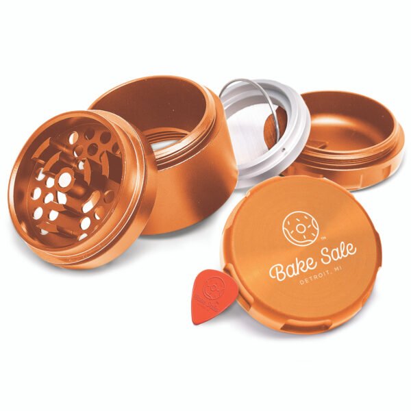 Be. Orange Logo Grinder – Durable Herb Grinder with Vibrant Design