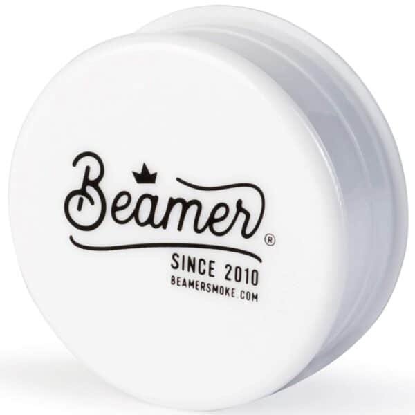 Be. White Logo Grinder – 4-Piece Aluminum Accessory