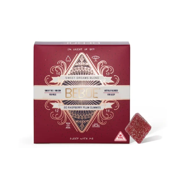 Beboe Sweet Dreams Gummies – Raspberry Plum 5:1 THC:CBN | 20ct