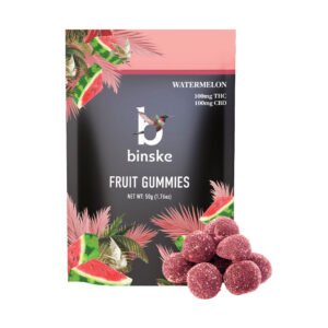 Binske 1:1 Watermelon Gummies – 10mg CBD & THC | 10ct Pack
