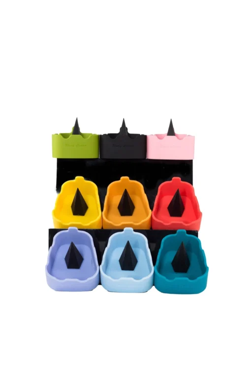 Blazy Susan Silicone Ashtray – Assorted Colors | Heat-Resistant & Drop-Proof