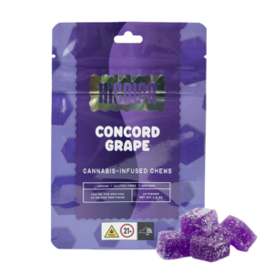 Enjoy rich, classic flavor with Concord Grape Chews. Each piece delivers 10mg of THC for a smooth, reliable edible experience.