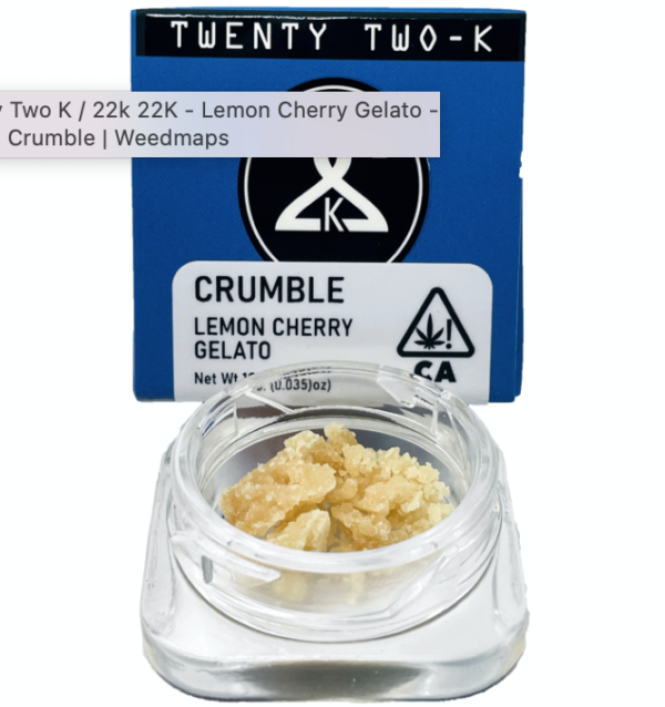Cherry Gelato 1oz Crumble – Terpes Exotics Concentrate