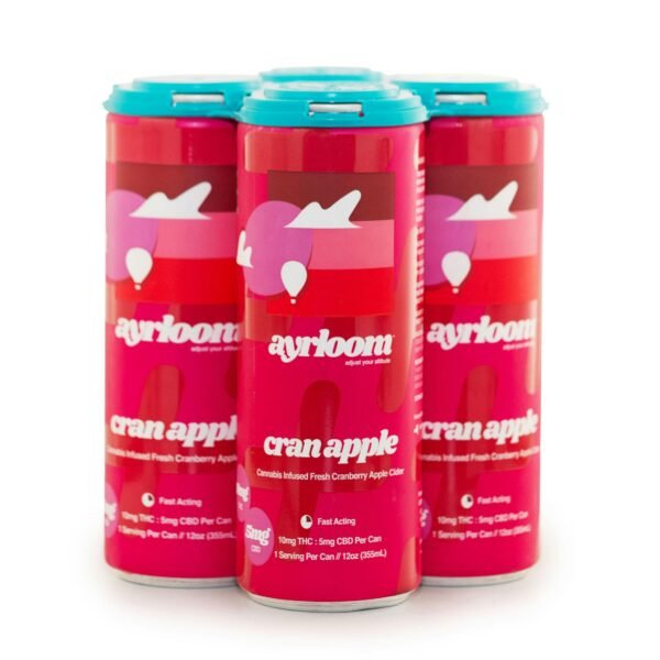 Cran Apple Cider 10mg Beverage – THC-Infused Cider Drink