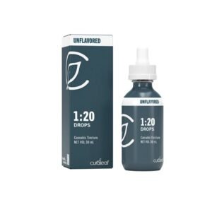 Curaleaf 1:20 unflavored tincture offers a smooth, balanced blend of THC and CBD in a 30ml bottle. Perfect for precise dosing and daily wellness.