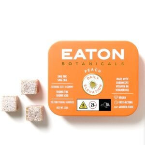 Eaton Botanicals Peach Daily Elevation Gummies | 20pk 5mg THC