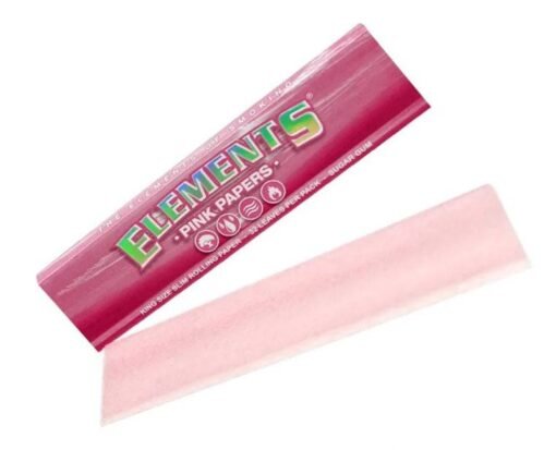 ELEMENTS Pink King Size Rolling Papers – Ultra-Thin & Subtle Pink Tint