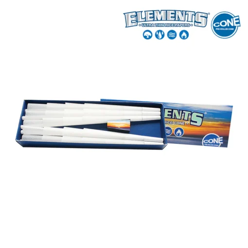 ELEMENTS Ultra Thin Rice Cones (6 Pack) | Premium Pre-Rolled Cones
