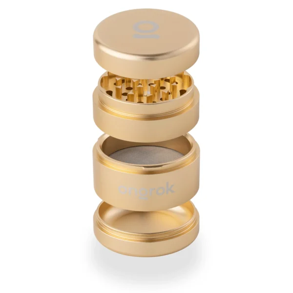 EZ Grinder 4pc Gold – Premium Herb Grinder with Kief Catcher