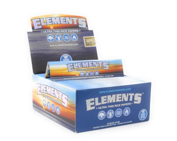 Elements King Size Ultra‑Thin Rice Rolling Papers | 33 Leaves