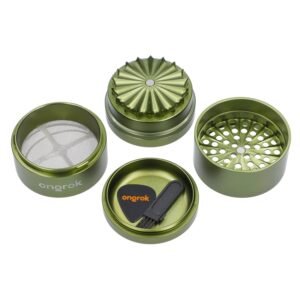 Grinder and Storage 5pc Green – All-in-One Herb Grinder & Storage