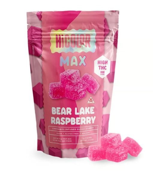 HiColor Max Chews – Bear Lake Raspberry 30mg Gummies