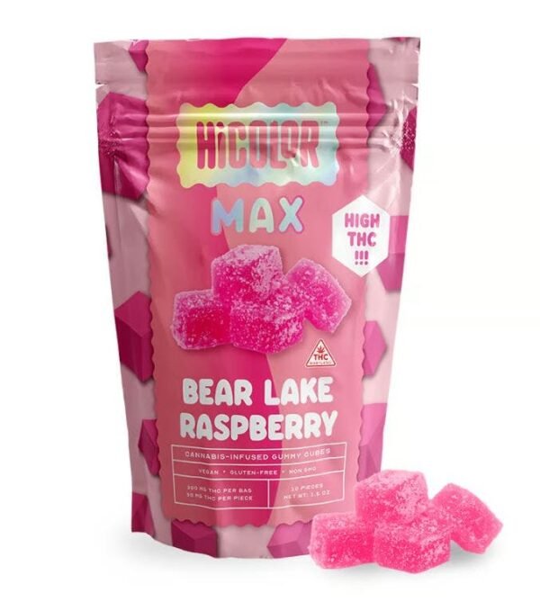 HiColor Max Chews – Bear Lake Raspberry 30mg Gummies