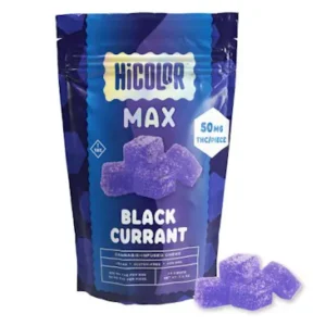 HiColor Max Chews – Black Currant 50 mg × 10 ct | High-Potency Gummies