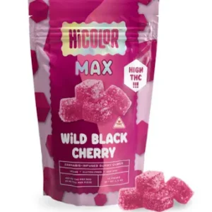 HiColor Max Chews Wild Black Cherry – 40mg THC | High-Potency Edibles