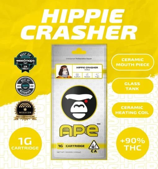 Hippie Crasher Live Resin Cartridge 1g | APE