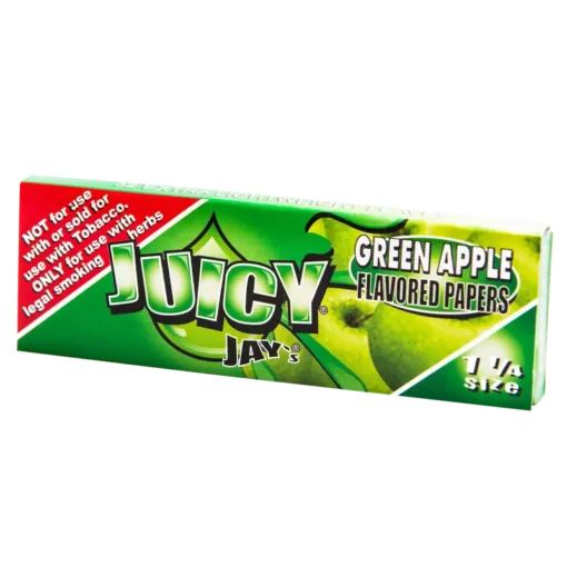 Juicy Jays Green Apple 1.25in Rolling Papers – Flavored