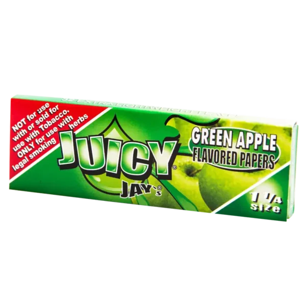Juicy Jays Green Apple 1.25in Rolling Papers – Flavored