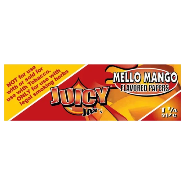 Juicy Jays Mello Mango 1.25in Rolling Papers – Tropical Flavor