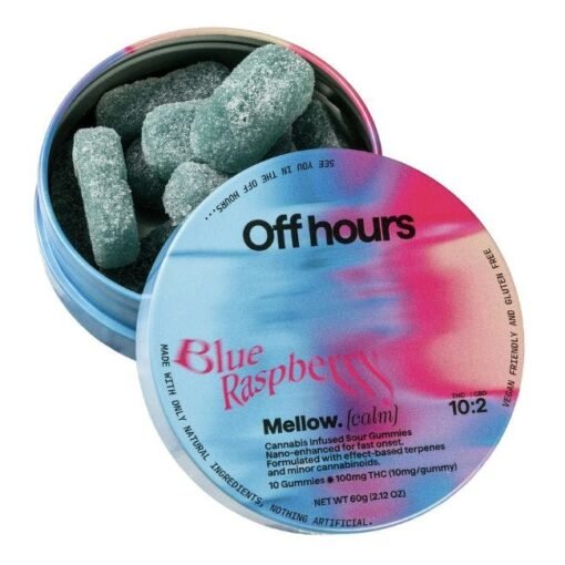 OFF HOURS Blue Raspberry Mellow Gummies – 10pk (10mg THC)