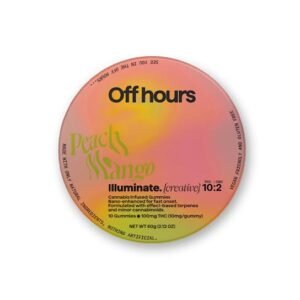 OFF HOURS Sour Peach Lemonade 10pk 10mg Live Rosin Gummies