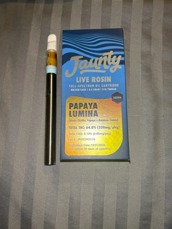 Papaya Lumina Live Rosin 0.5g Cartridge – Hybrid Vape