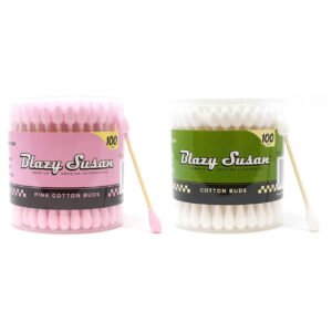 Pink Cotton Buds 100ct – Stylish Double-Tipped Swabs for Beauty