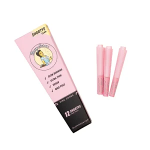 Pink Paper Cones 53mm (12ct) | Mini Pre-Rolled Shorties
