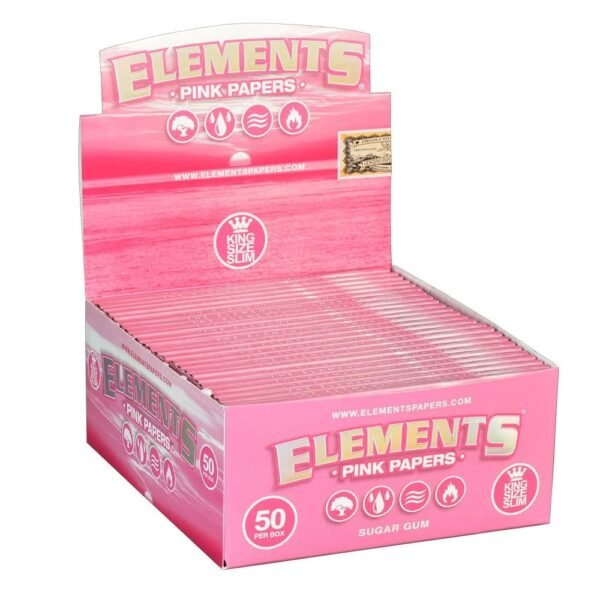 Pink Rolling Papers – King Size 50ct | Vegan & Slow Burning