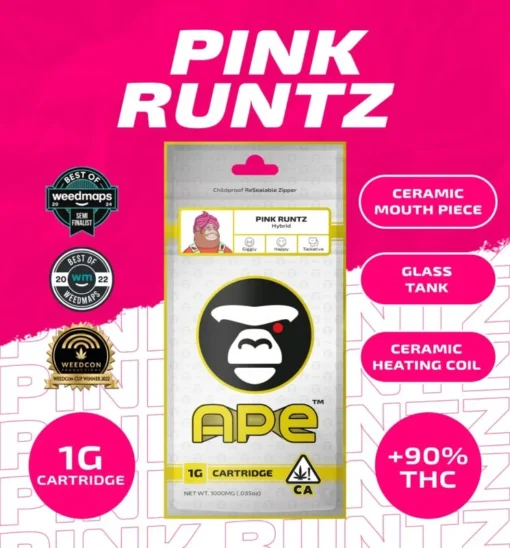 Pink Runtz 1g Live Resin Cartridge | APE