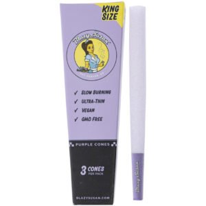 Purple King Size Pre-Rolled Cones – 3‑Pack | Vegan & Slow Burn
