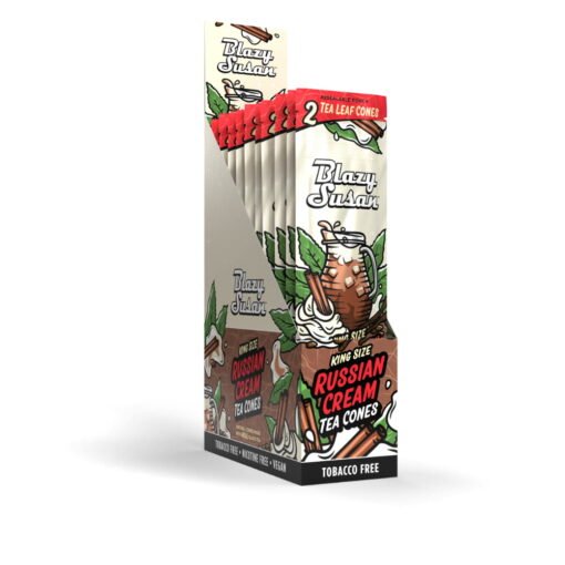 Russian Cream Tea Leaf Cones (2ct) | Tobacco-Free Pre-Rolls