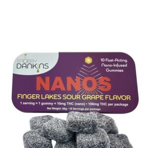Snobby Dankins Finger Lakes Sour Grape Gummies 10pk – 100mg THC Edibles