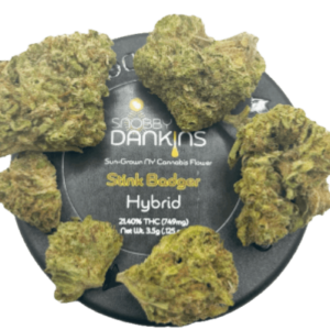 SNOBBY DANKINS Stink Badger 3.5g Flower – Potent Gas Hybrid