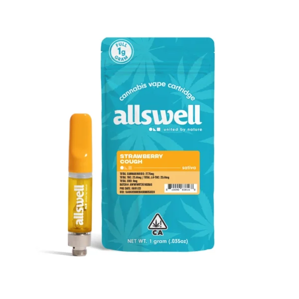 Strawberry Cough Cartridge 1g | Sativa Vape for Energy & Focus