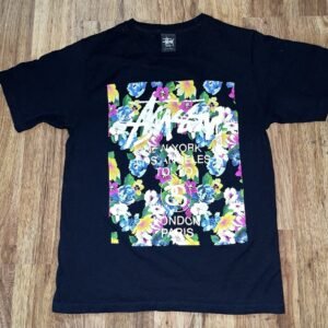 The Flowery Black Psycho Flower Tee 2XL – Psychedelic Floral Graphic Shirt