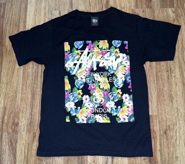 The Flowery Black Psycho Flower Tee 2XL – Psychedelic Floral Graphic Shirt