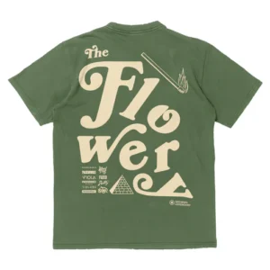The Flowery Hash Flag Tee S – Black Graphic T-Shirt