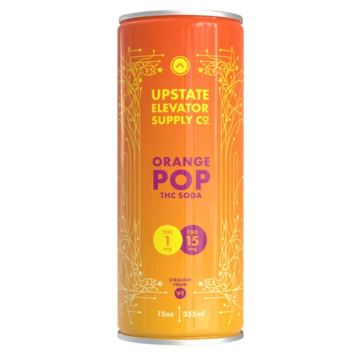 UES Hemp Infused Orange Pop 1:1 CBD:THC Soda – 355ml | Wholesale Hemp Beverage