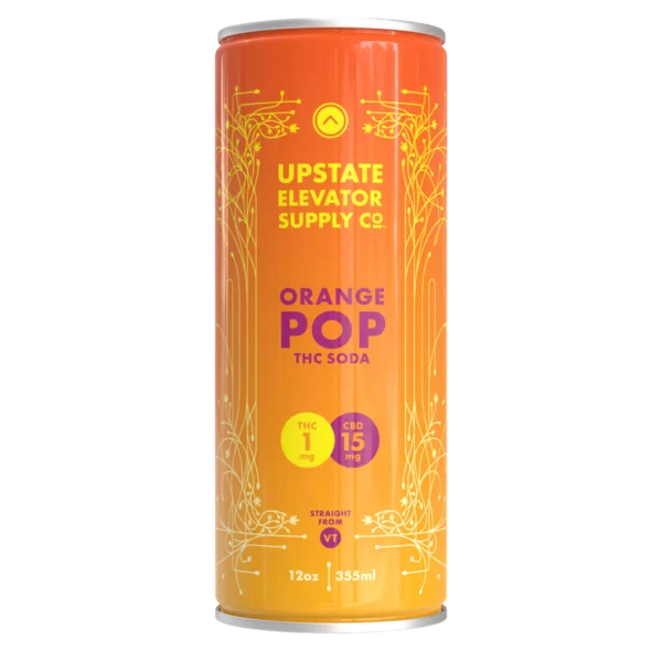 UES Hemp Infused Orange Pop 1:1 CBD:THC Soda – 355ml | Wholesale Hemp Beverage