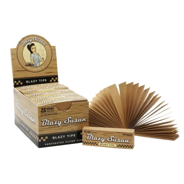 Unbleached Filter Tips | Natural Rolling Tips – 50ct Booklet