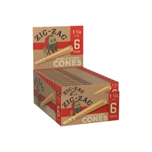Unbleached Paper Cones 1 1/4″ – 6ct | Natural Pre-Rolled Smoking Cones