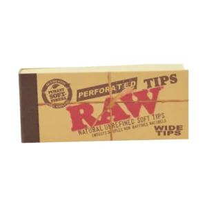 Unrefined Perforated Wide Tips – Natural Eco-Friendly Rolling Tips