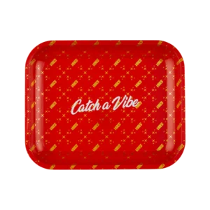 Vibes Small Rolling Tray Red